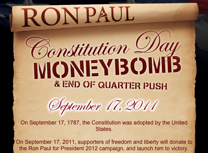 Constitution Day Money Bomb