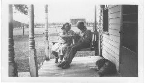 mema and bepa on porch