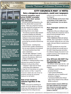Lincoln "Fairness" Ordinance Process Wrong Printable Flyer Lincoln "Fairness" Ordinance Process Wrong Printable Flyer