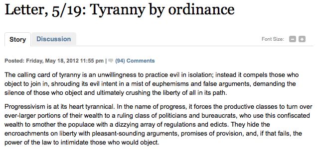 Tyranny by ordinance