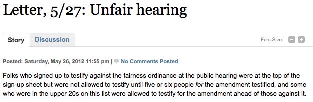 Unfair hearing