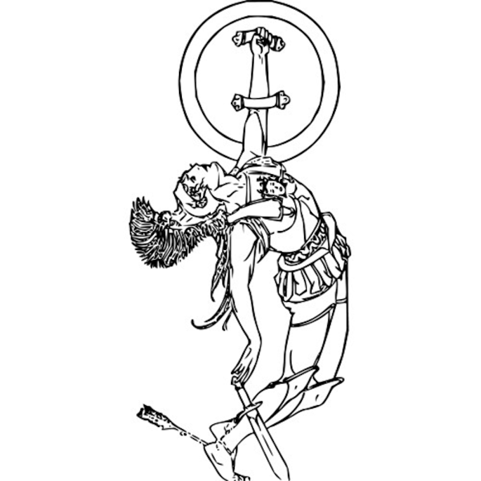 Achilles death clip art