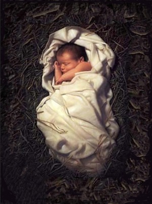 baby jesus on hay